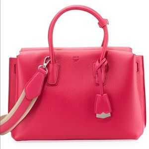 MCM Milla Medium Folded Leather Tote Bag